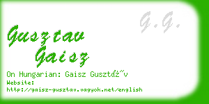 gusztav gaisz business card